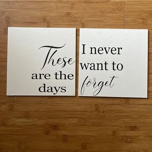 Relationship love quote canvas panel wall decor nwot